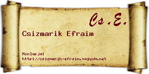 Csizmarik Efraim névjegykártya